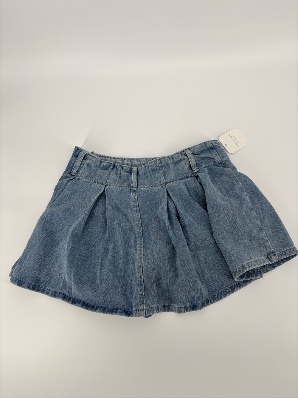 Altar'd State Pleated Denim Skort Size S Light Wash NWT $64 Side Zip Y2K Mini